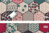 Japanese Fabric Canvas Hexies - A - 50cm